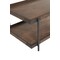 Alaterre Furniture Kyra 3-Piece Oak and Metal Living Room Set with Two 27" Side Tables and 42"L Coffee Table ANKY01111RBG - alternate 7
